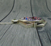 Fordite & Multi-Gemstone Sterling Silver Pendant