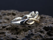 Scottish Beryl with Scottish Gold and Sterling Silver Celtic Ring