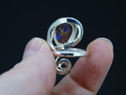 Koroit Opal and Sapphire Sterling Silver Ring