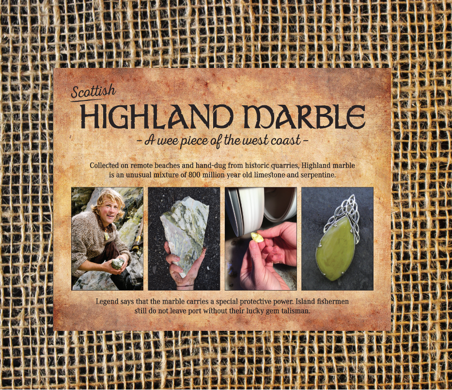 Highland Marble Scottish Thistle Sterling Silver Earrings