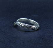 Elie Ruby & 14ct Scottish Gold Sterling Silver Ring