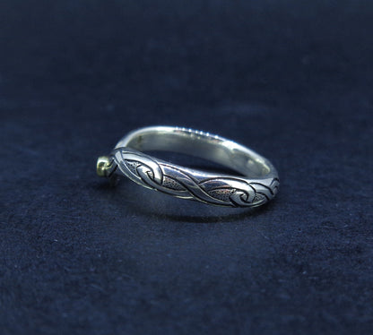Elie Ruby & 14ct Scottish Gold Sterling Silver Ring