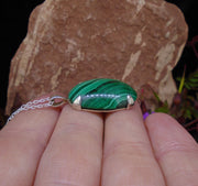 Malachite Sterling Silver Pendant