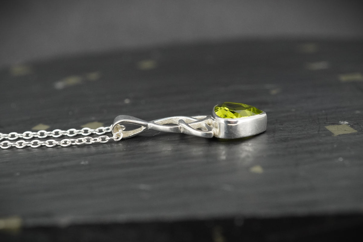 Peridot Sterling Silver Celtic Knot Pendant