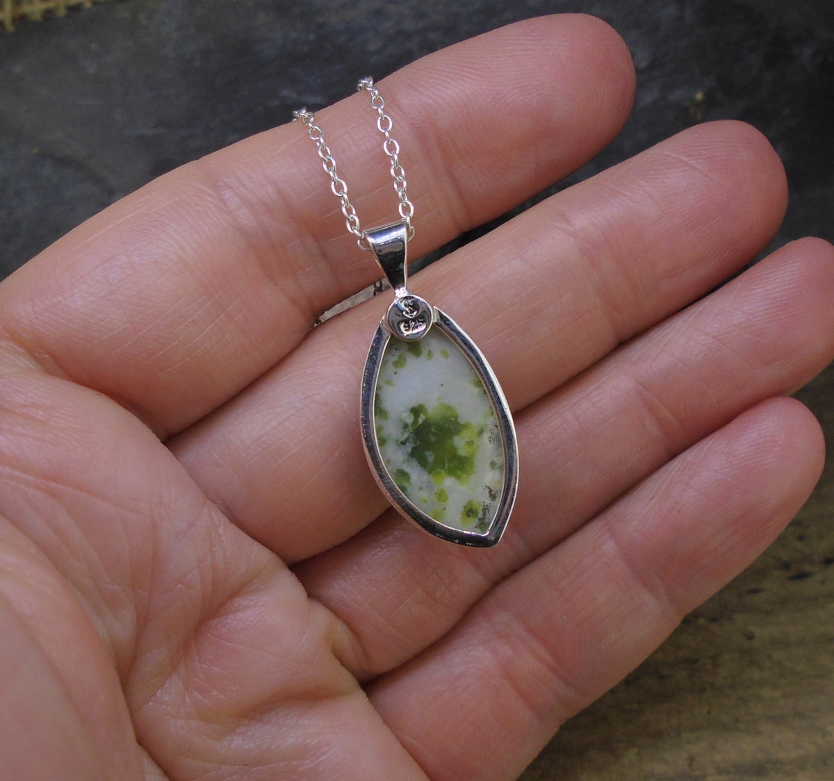 Iona Marble Sterling Silver Pendant