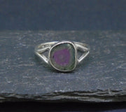 Watermelon Tourmaline Sterling Silver Ring