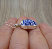 Old Willow 'Geometric' Sterling Silver Oval Pendant