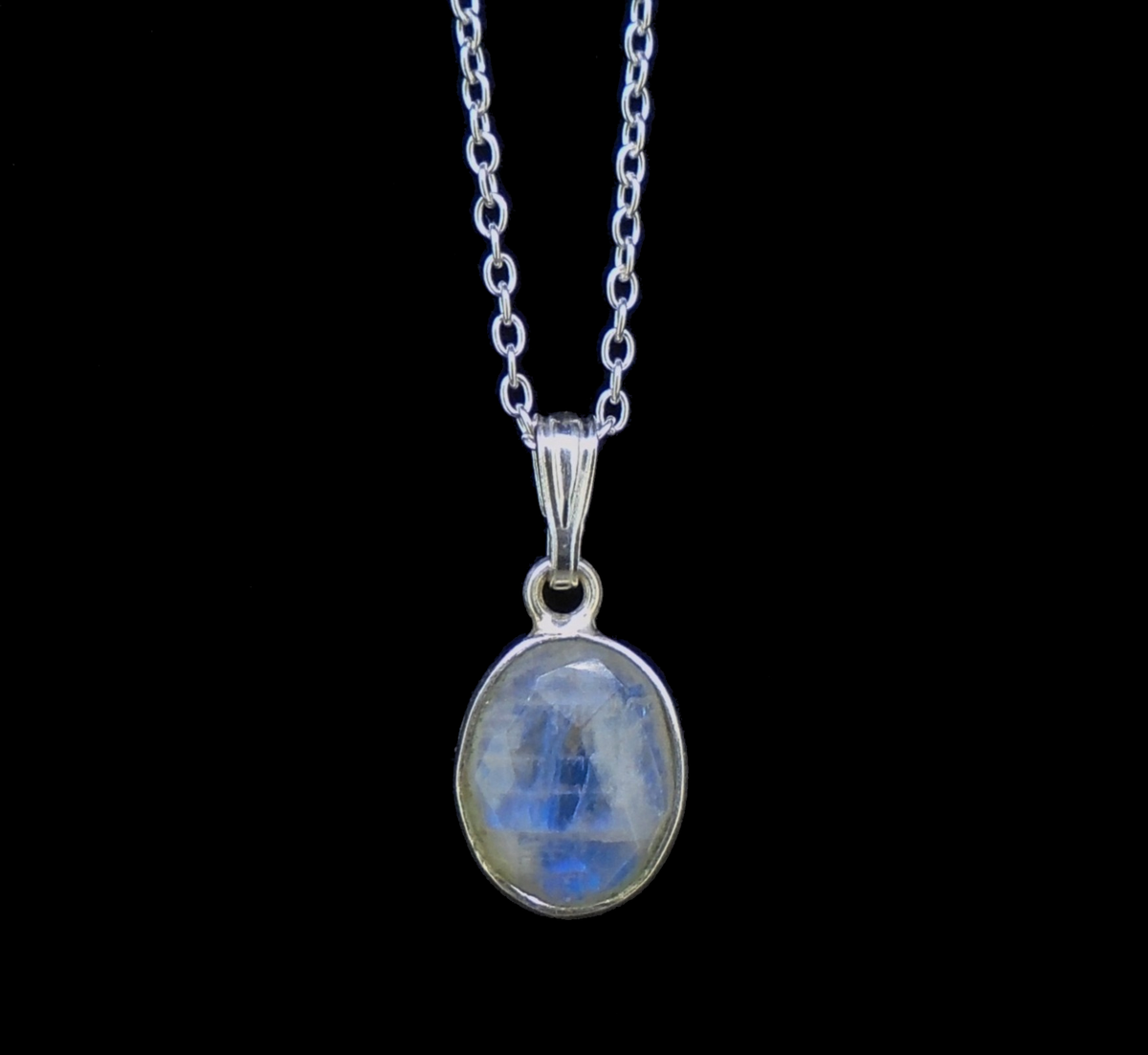 Dainty Moonstone Sterling Silver Pendant