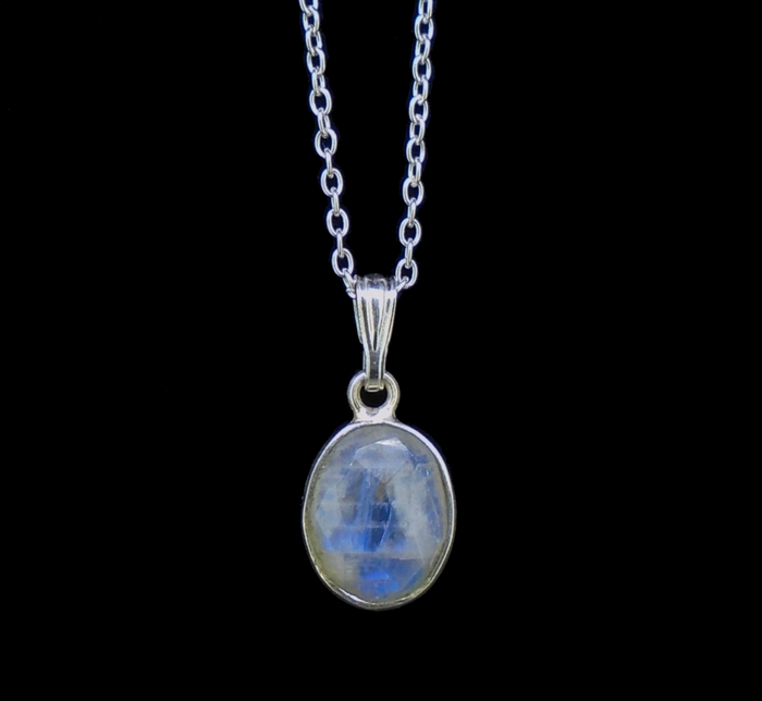 Dainty Moonstone Sterling Silver Pendant