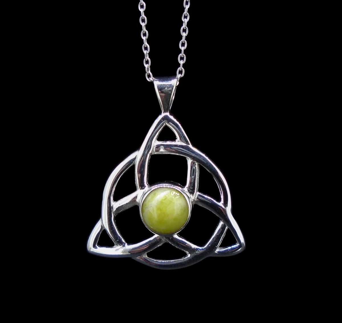 Highland Marble Triquetra Sterling Silver Pendant