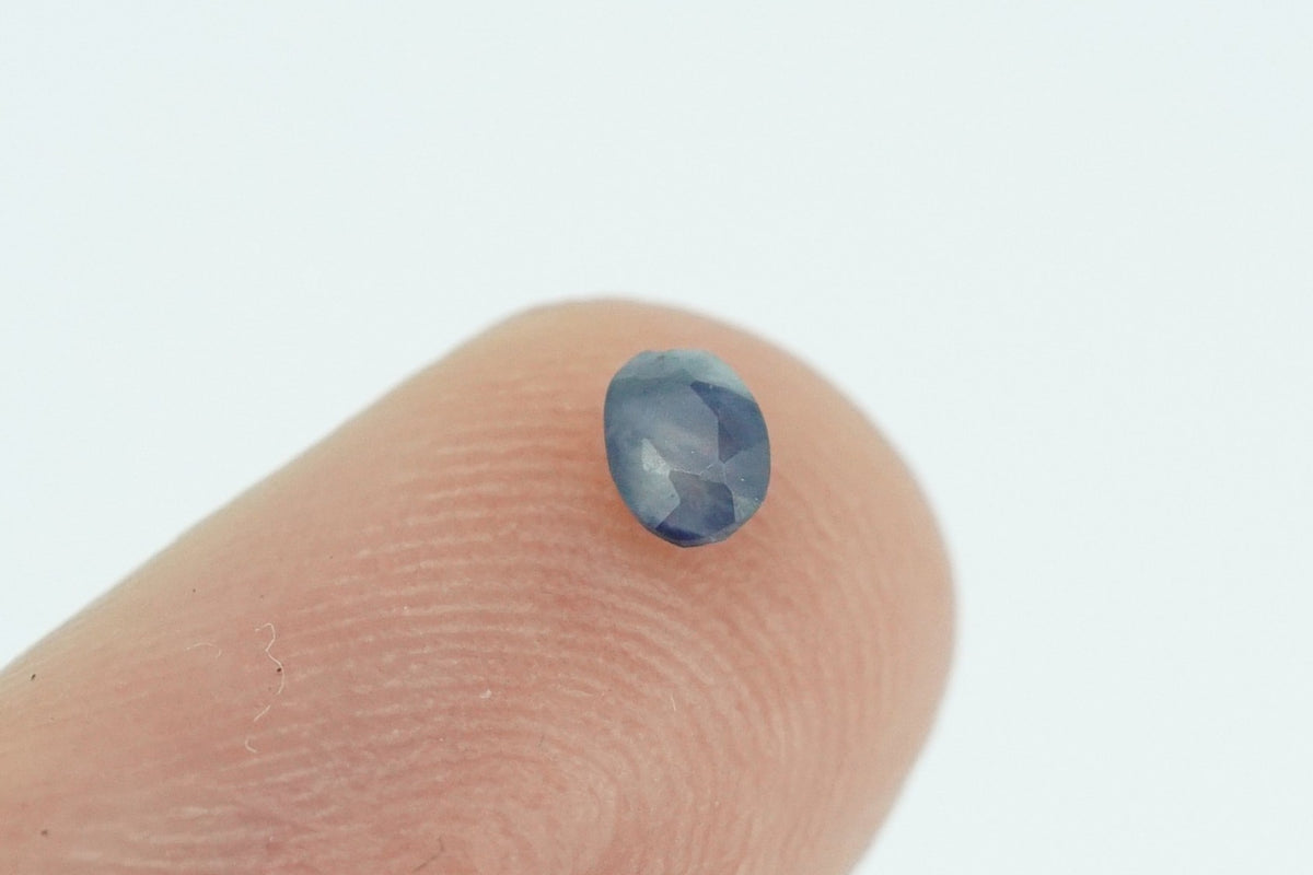 Oval Light Blue Silky Rare Scottish Sapphire Gemstone