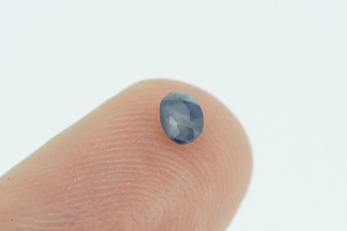 Oval Light Blue Silky Rare Scottish Sapphire Gemstone