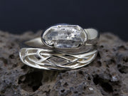 Herkimer Diamond Sterling Silver Celtic Snake Ring