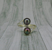 Pearl Duo Sterling Silver Wrap Ring