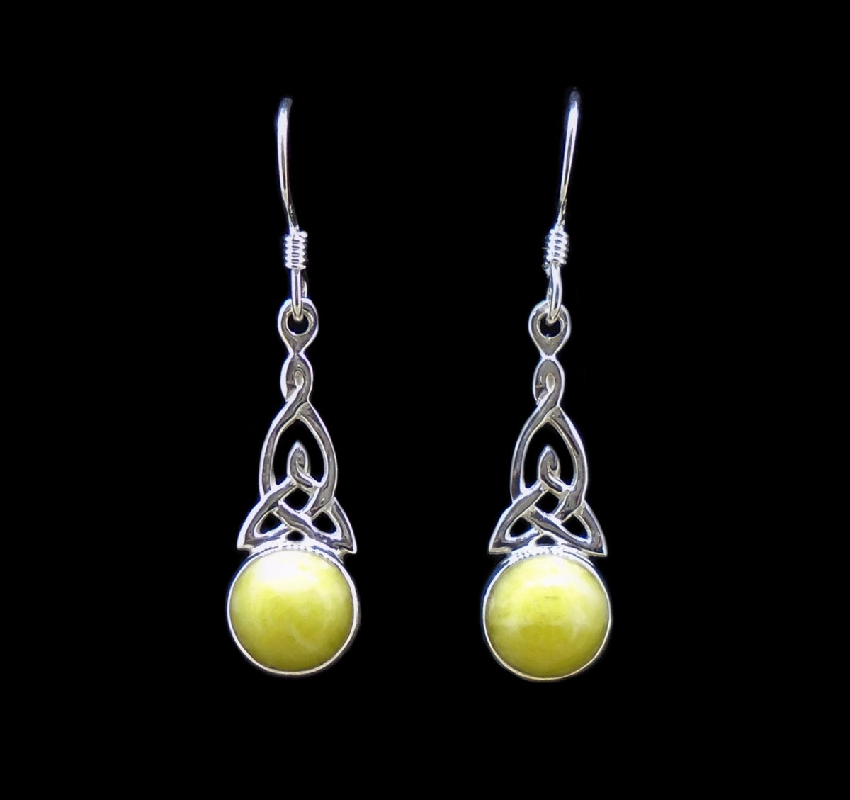 Highland Marble  Sterling Silver Celtic Earrings