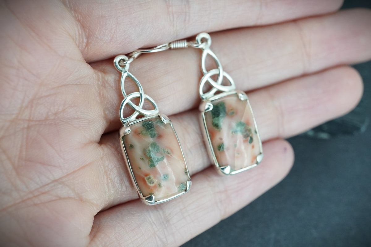Scottish Isla Rose Oval Drop Cut Earrings