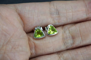 Peridot Sterling Silver Stud Earrings