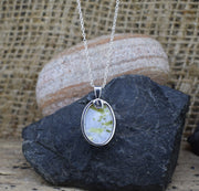 Dark Iona Marble Sterling Silver Pendant