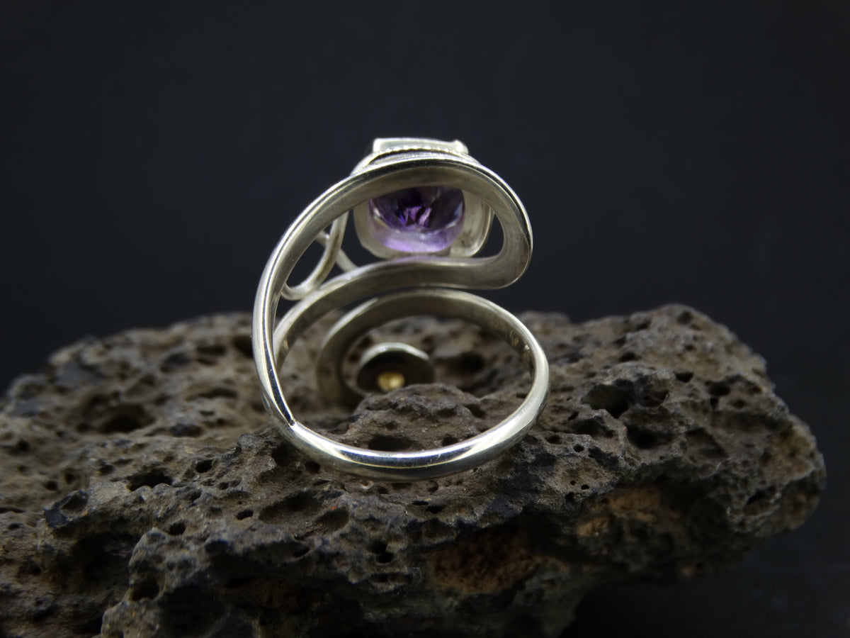 Amethyst and Citrine Sterling Silver Ring