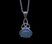 Welo Opal Sterling Silver Celtic Pendant