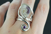 Cornish Amethyst & Amethyst Sterling Silver Ring
