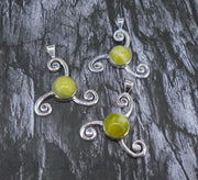 Highland Marble Pictish Wheel Sterling Silver Pendant