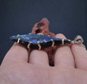 Ancient Roman Glass Sterling Silver Pendant