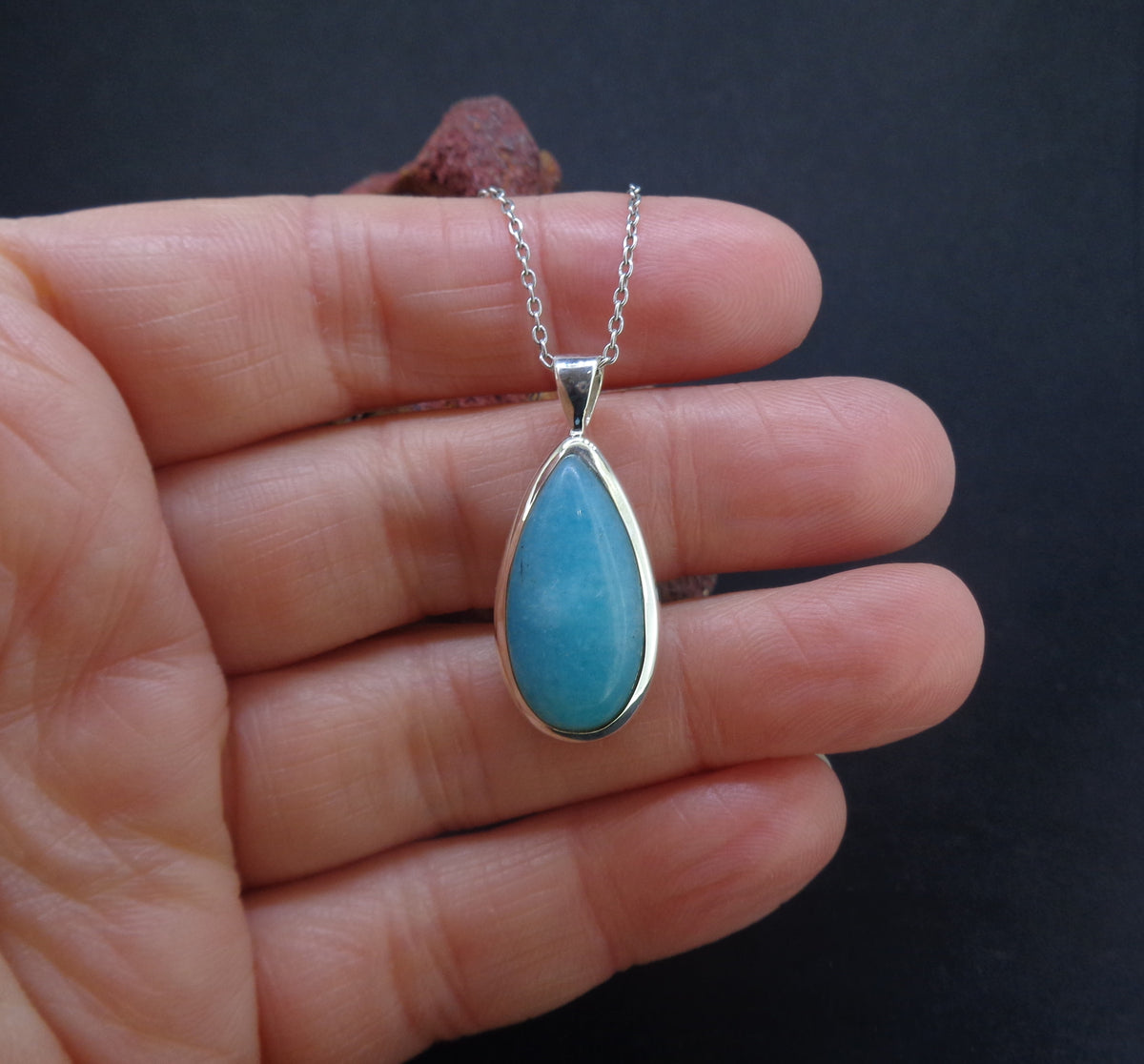 Amazonite Sterling Silver Pendant