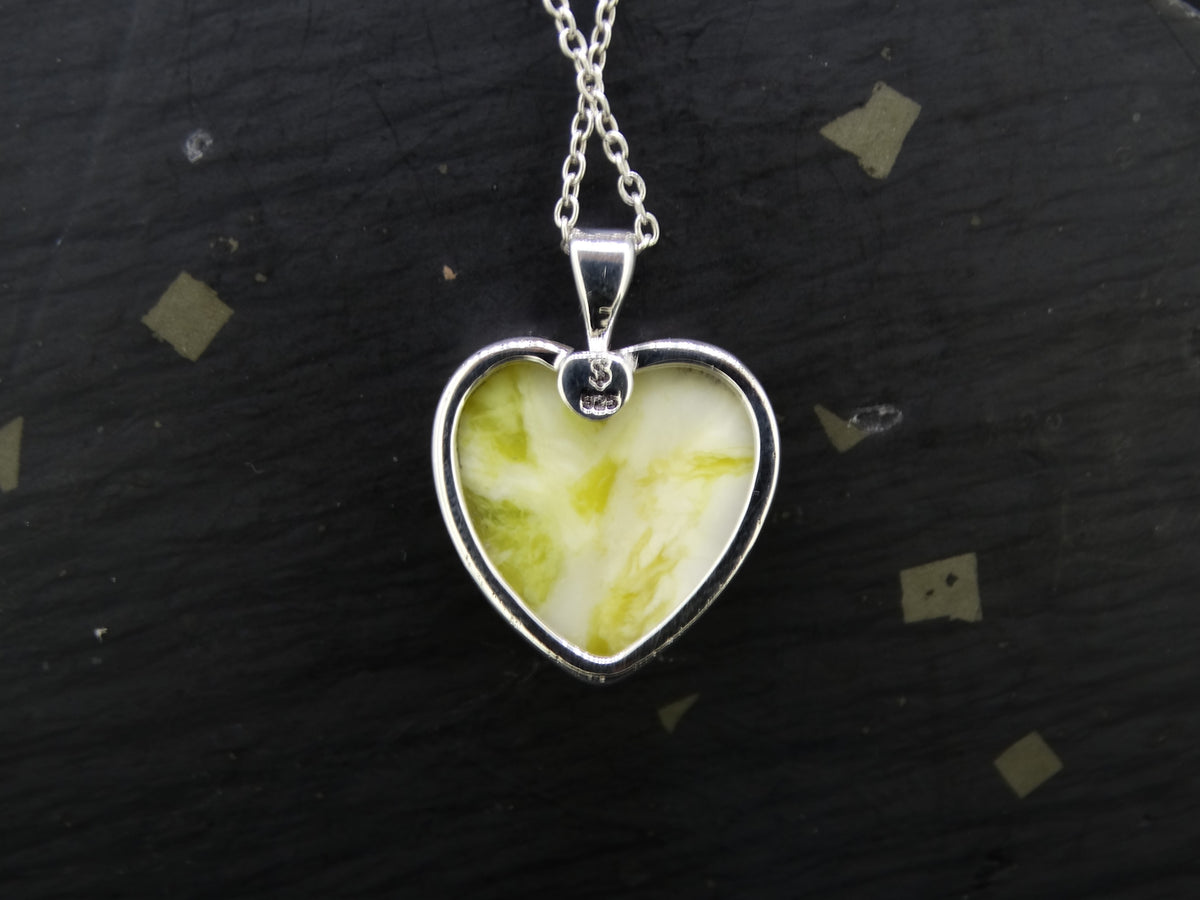 Highland Marble Sterling Silver Heart Pendant
