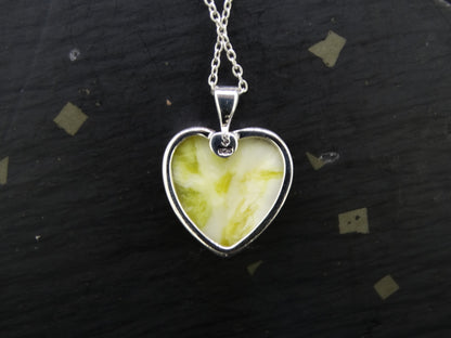 Highland Marble Sterling Silver Heart Pendant