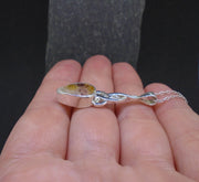 Lemon Citrine Sterling Silver Celtic Pendant