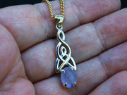 Scottish Orrock Amethyst with Scottish Gold and Sterling Silver Pendant