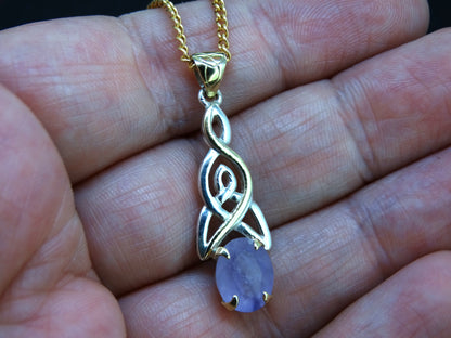 Scottish Orrock Amethyst with Scottish Gold and Sterling Silver Pendant