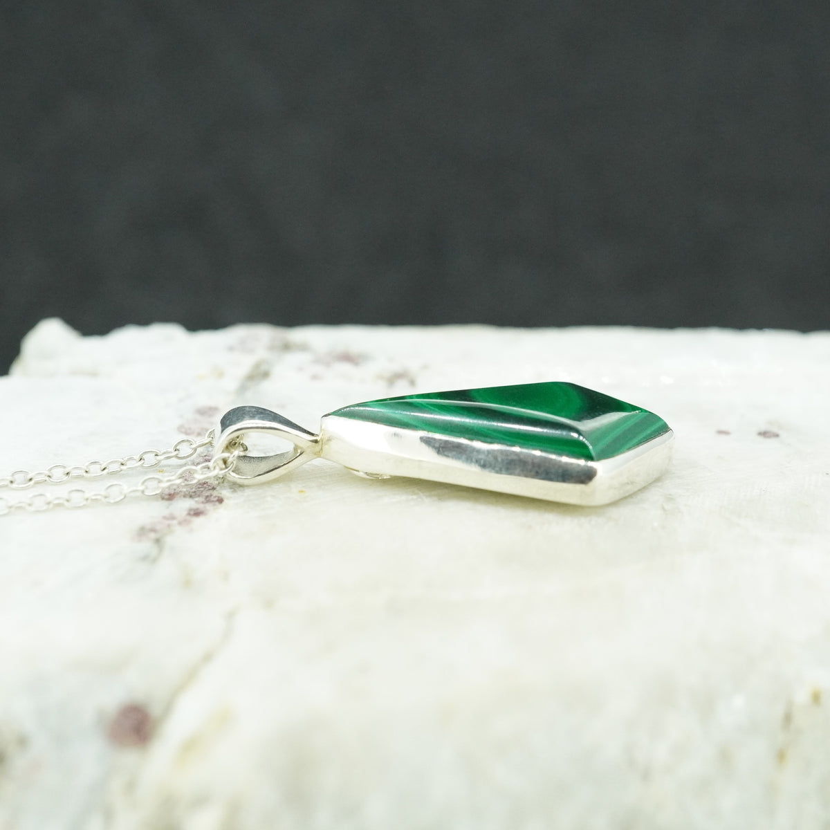 Malachite Sterling Silver Pendant