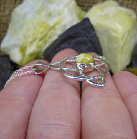 Highland Marble Triquetra Sterling Silver Pendant