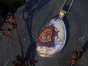 Brecciated Yowah Nut Opal Pendant with 18ct Gold & Sterling Silver