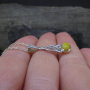 Delicate Highland Marble Celtic Sterling Silver Pendant