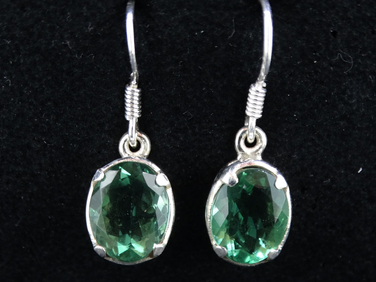 Rogerley Mine Fluorite Sterling Silver Drop Earrings