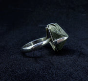 Glittering Iron Pyrite Sterling Silver Ring