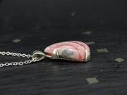 Rhodochrosite Sterling Silver Drop Pendant