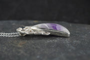 Blue John & Sapphire Sterling Silver Pendant
