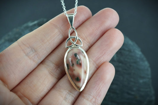 Scottish Isla Rose Drop Cut Sterling Silver Pendant