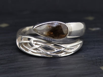 Perthshire Smoky Quartz Sterling Silver Wrap Ring