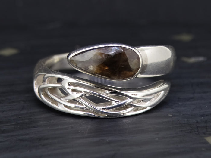 Perthshire Smoky Quartz Sterling Silver Wrap Ring