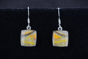 Bumblebee Jasper Sterling Silver Drop Earrings