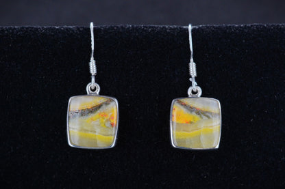 Bumblebee Jasper Sterling Silver Drop Earrings