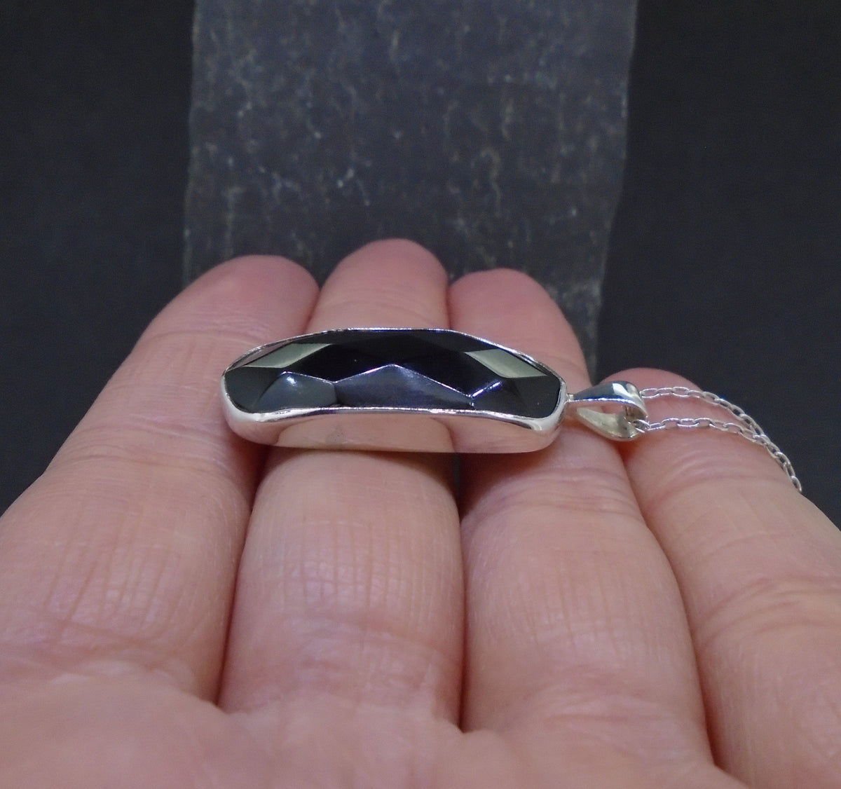Whitby Jet Sterling Silver Pendant