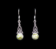 Iona Marble Celtic Knot Sterling Silver Earrings