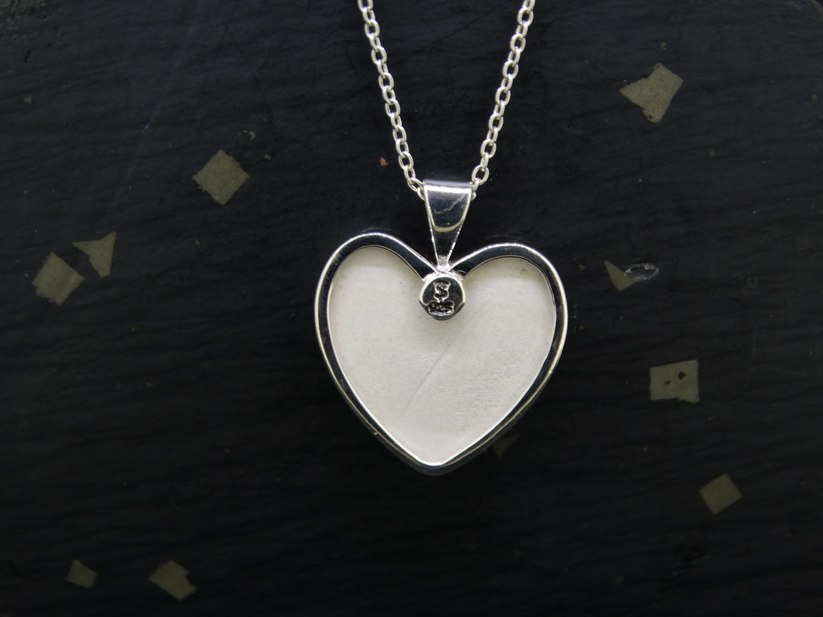 Old Willow 'Wave' Sterling Silver Heart Pendant