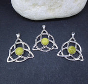 Highland Marble Triquetra Sterling Silver Pendant